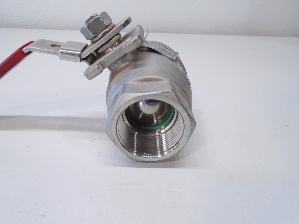 KF Contromatics 1-1/2" NPT CF8M Ball Valve, Type 8000, Model 04 LH M3